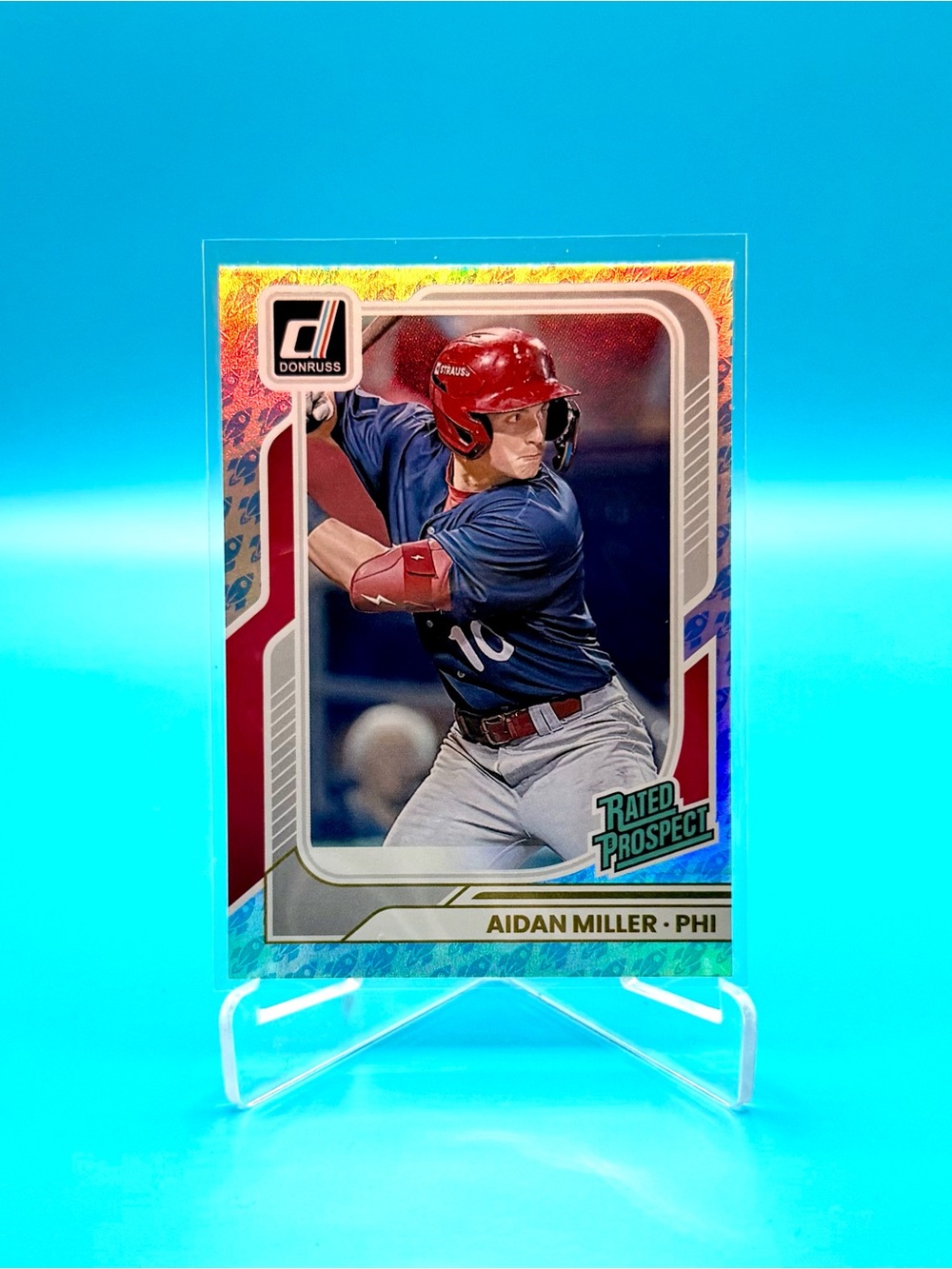 #111 2026🔥Aidan Miller🔥Rated Rookie Rockets Foil Refractor! 🤩 Philadelphia!